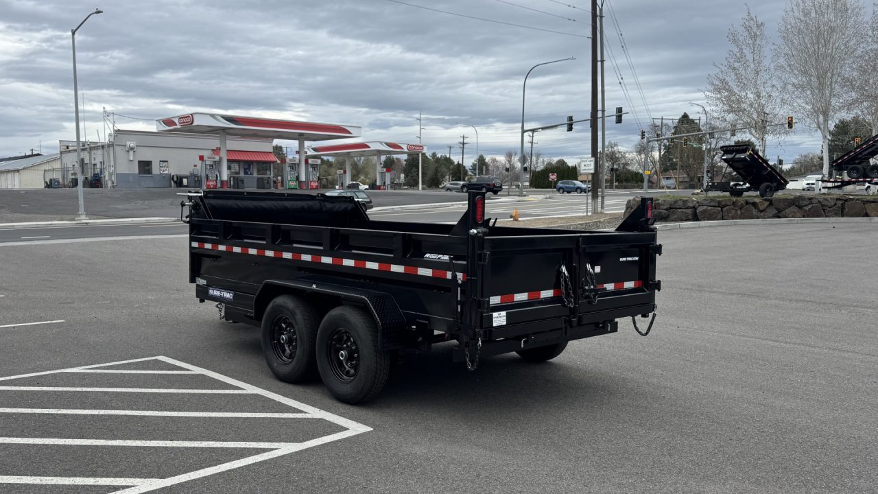 New 2026 Sure-Trac 7 x 14 HD Low Pro 14k telescopic Dump Trailer