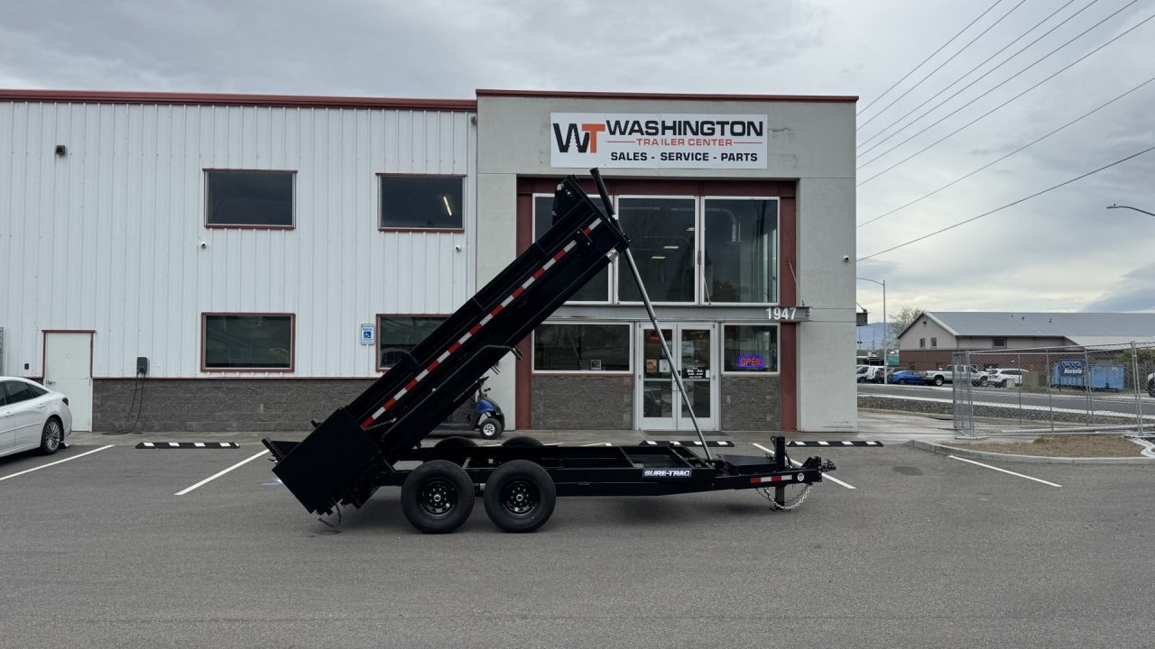 New 2026 Sure-Trac 7 x 14 HD Low Pro 14k telescopic Dump Trailer