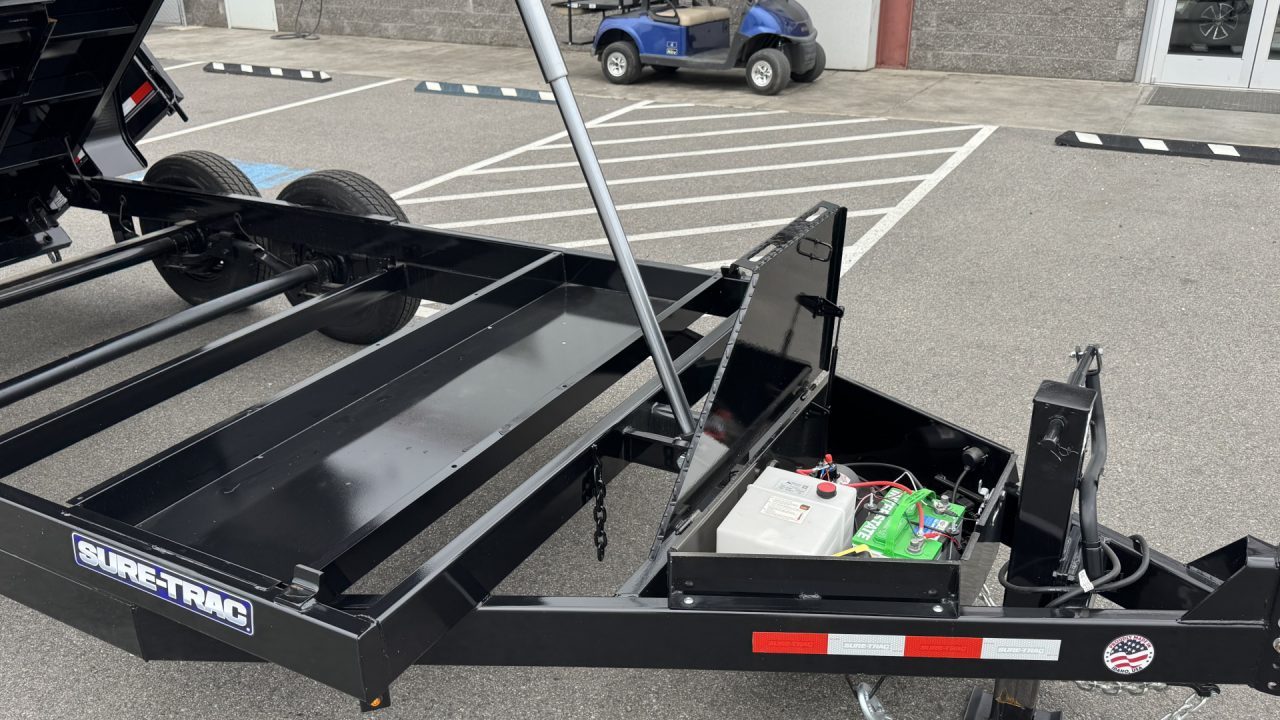 New 2026 Sure-Trac 7 x 14 HD Low Pro 14k telescopic Dump Trailer