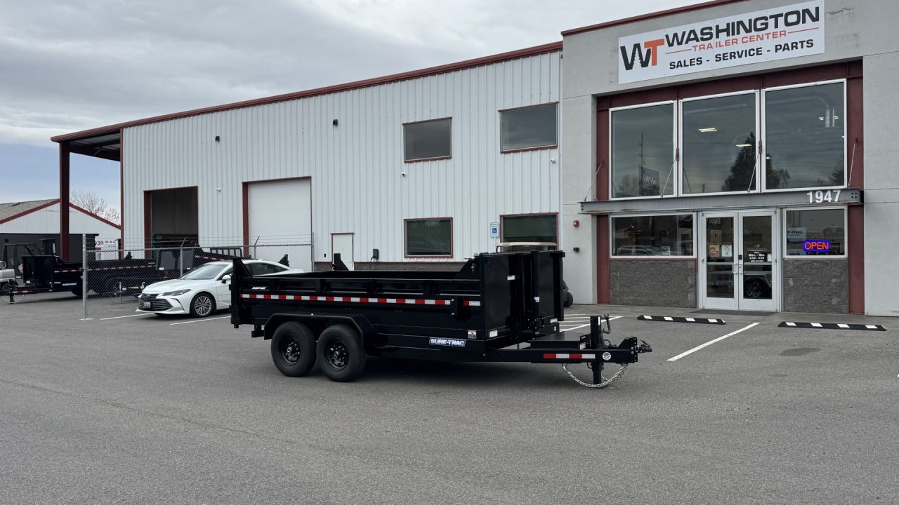 New 2026 Sure-Trac 7 x 14 HD Low Pro 14k telescopic Dump Trailer