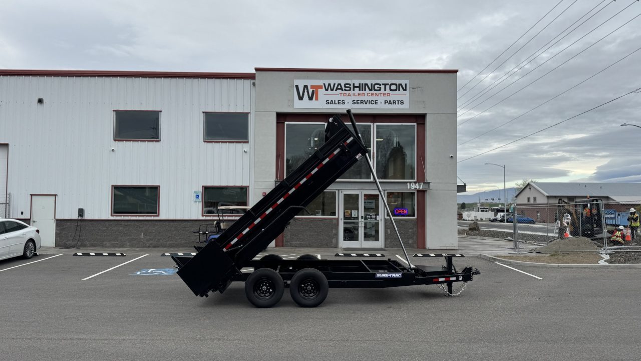 New 2026 Sure-Trac 7 x 14 HD Low Pro 14k telescopic Dump Trailer