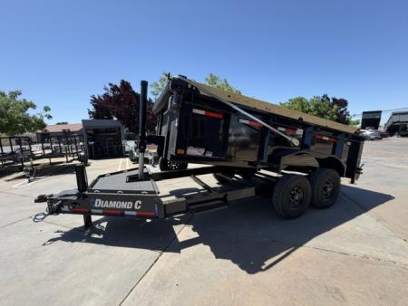 New 2026 Diamond C Trailers LPT207L14X82PS P3 7FT X 14FT 15.5K GVW Dump Trailer