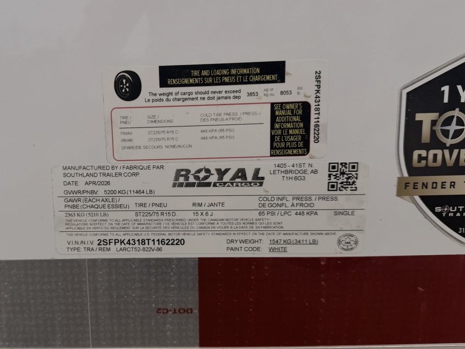 New 2026 Royal Cargo Trailers 8-20-1.5V Enclosed Car Hauler