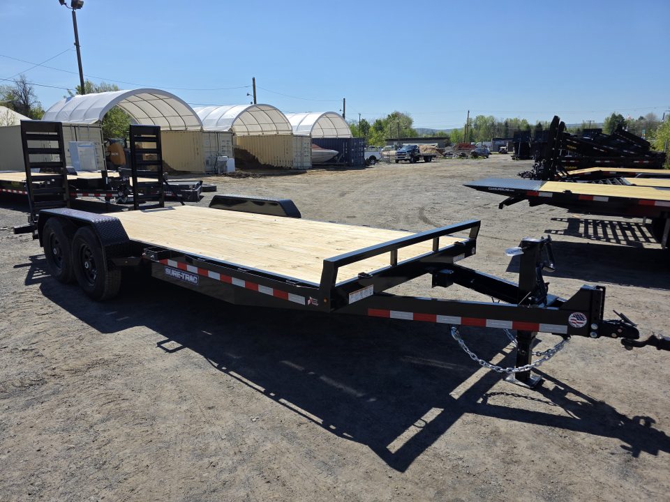 New 2026 Sure-Trac 7X18 14K - KNEE RAMPS Equipment Trailer