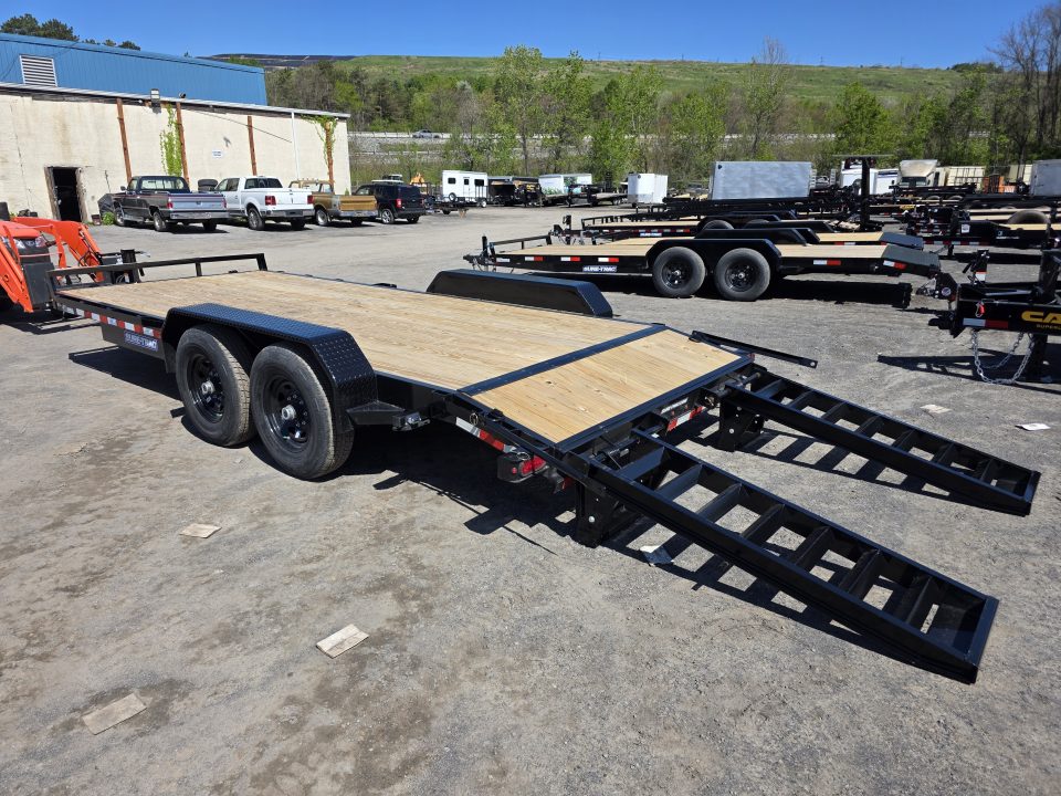 New 2026 Sure-Trac 7X18 14K - KNEE RAMPS Equipment Trailer