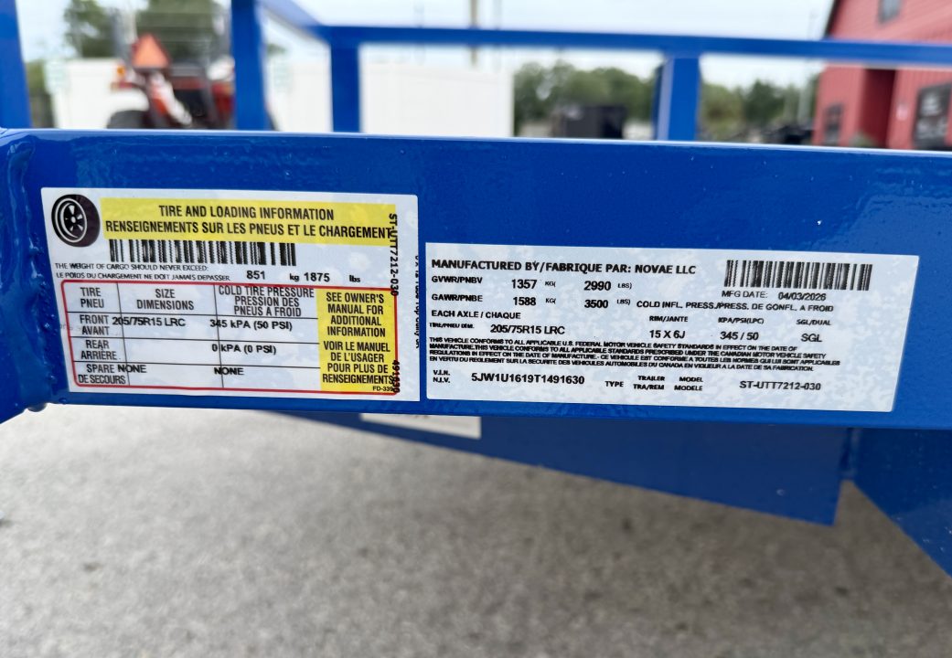 New 2026 Sure-Trac 6X12 3K Tube Top Utility Trailer