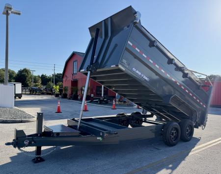 New 2026 Sure-Trac 7X16 HD Low Profile 4' Side Telescopic 16K Dump Trailer