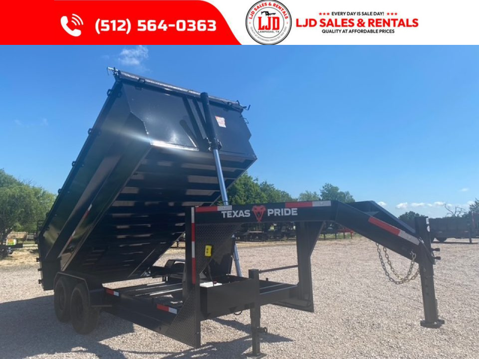 New 2026 Texas Pride - Gooseneck - 16 X 4 - 3/16" Floor - Dump Trailer