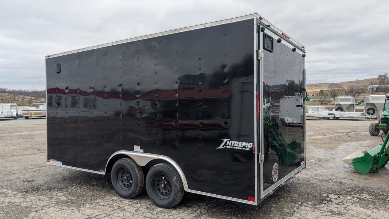 New 2026 Homesteader 8.5x16 Intrepid V-Nose Car Hauler w/ Ramp
