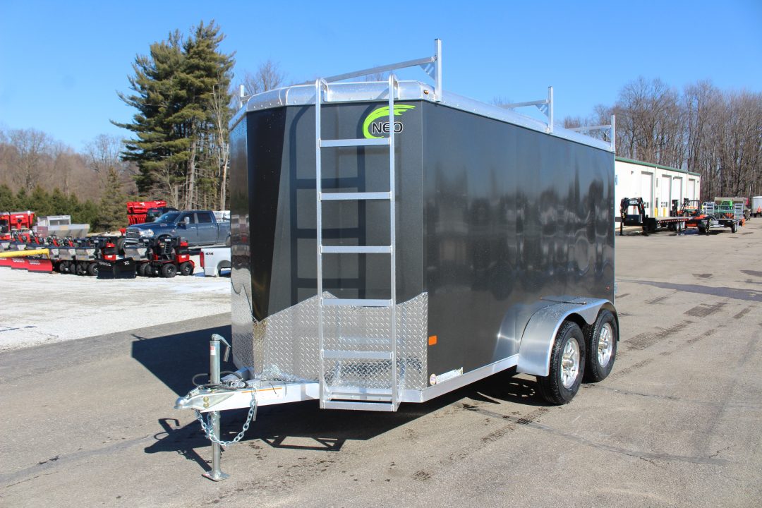 New 2026 NEO Trailers NAV 6' x 12' Aluminum Enclosed Cargo Trailer - Double Rear Doors - 6' Interior Height - 7000# GVW