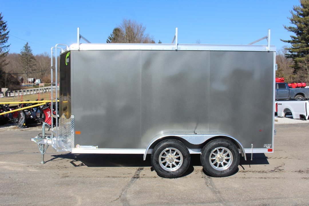 New 2026 NEO Trailers NAV 6' x 12' Aluminum Enclosed Cargo Trailer - Double Rear Doors - 6' Interior Height - 7000# GVW