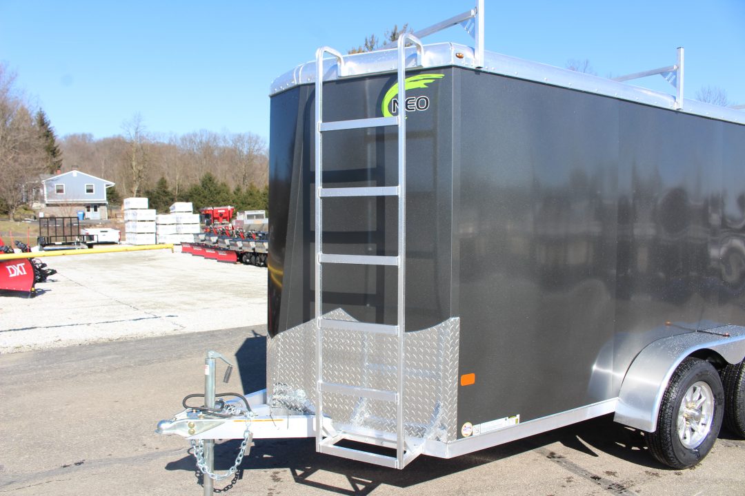 New 2026 NEO Trailers NAV 6' x 12' Aluminum Enclosed Cargo Trailer - Double Rear Doors - 6' Interior Height - 7000# GVW