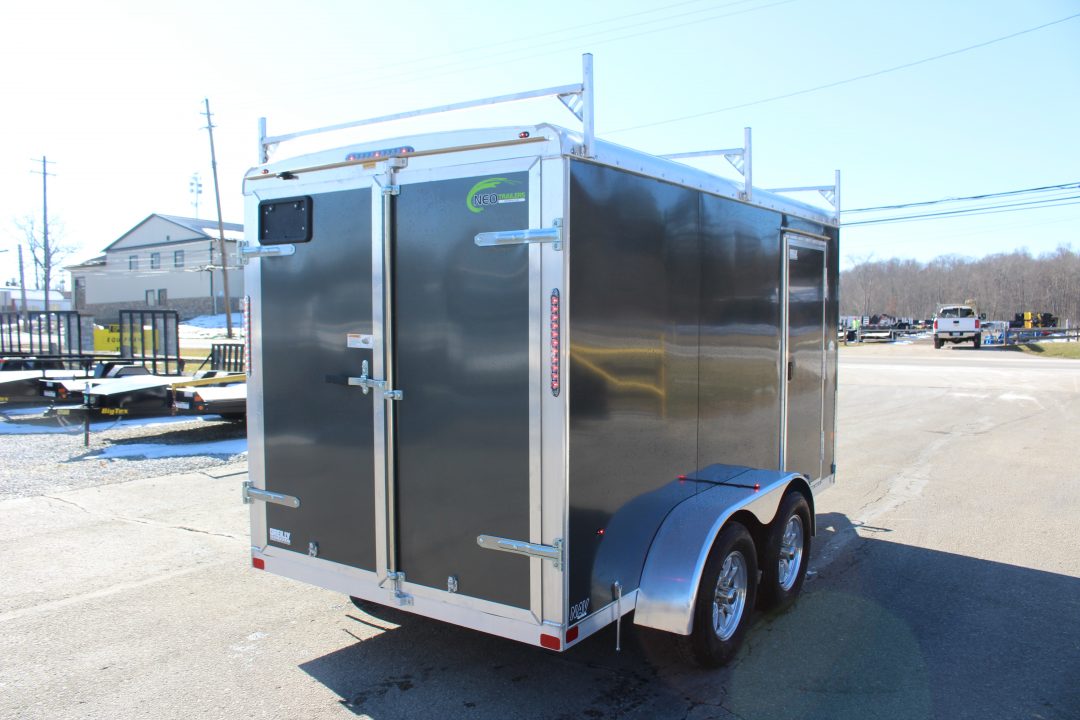 New 2026 NEO Trailers NAV 6' x 12' Aluminum Enclosed Cargo Trailer - Double Rear Doors - 6' Interior Height - 7000# GVW