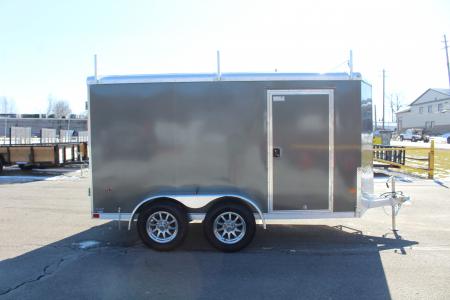 New 2026 NEO Trailers NAV 6' x 12' Aluminum Enclosed Cargo Trailer - Double Rear Doors - 6' Interior Height - 7000# GVW