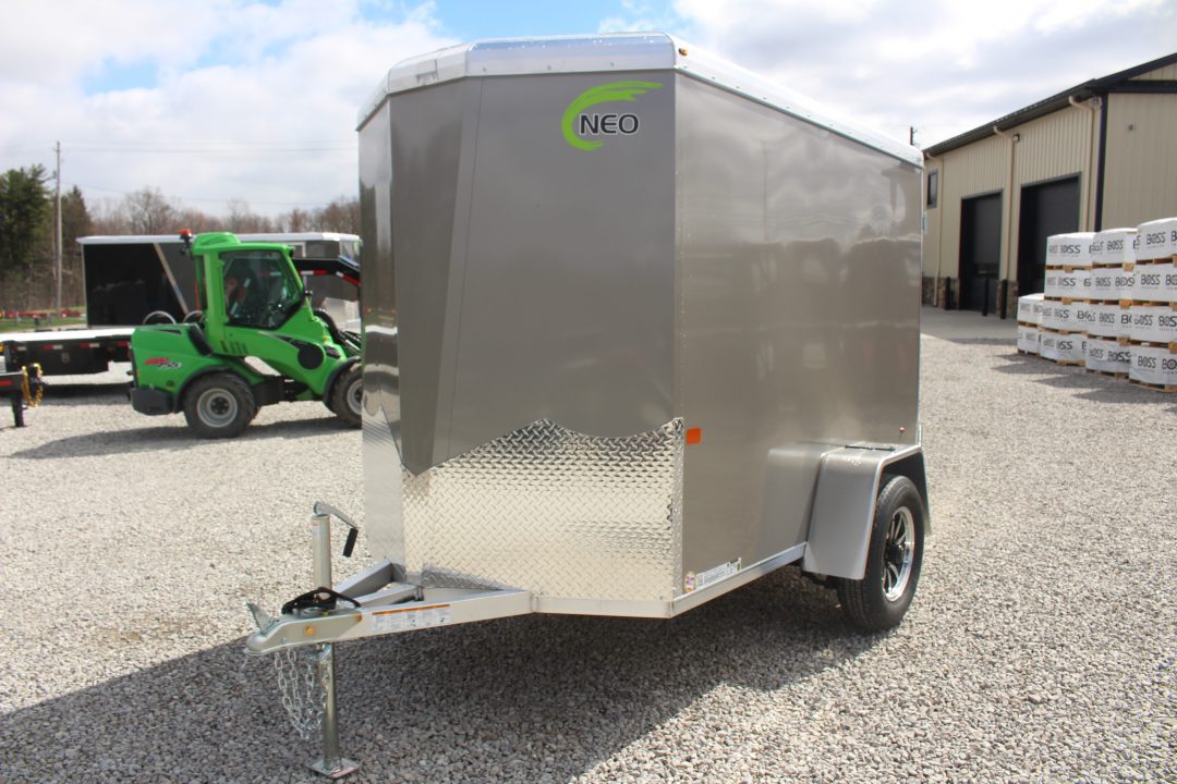 New 2026 NEO Trailers NAV 5' x 8' Aluminum Enclosed Cargo Trailer - Double Rear Door - 6' INTERIOR HEIGHT - 2500# GVW