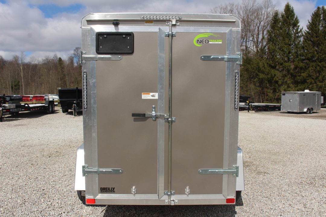 New 2026 NEO Trailers NAV 5' x 8' Aluminum Enclosed Cargo Trailer - Double Rear Door - 6' INTERIOR HEIGHT - 2500# GVW