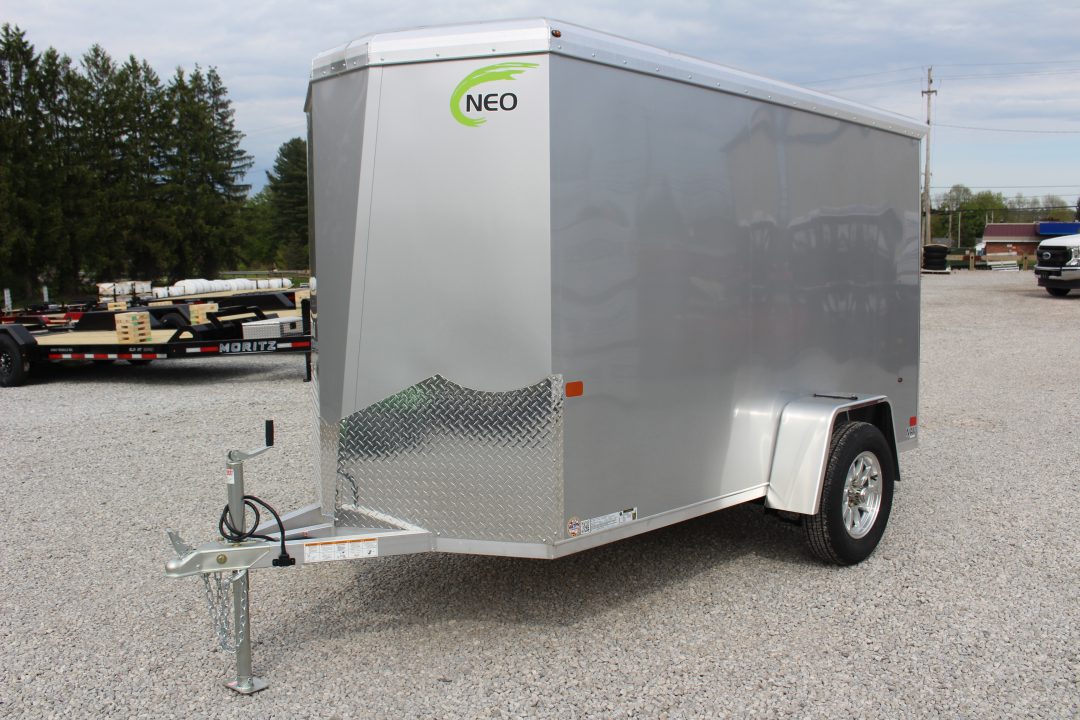 New 2026 NEO Trailers NAV 5' x 10' Aluminum Enclosed Cargo Trailer - Rear Ramp Door - 6' INTERIOR HEIGHT - 2500# GVWR