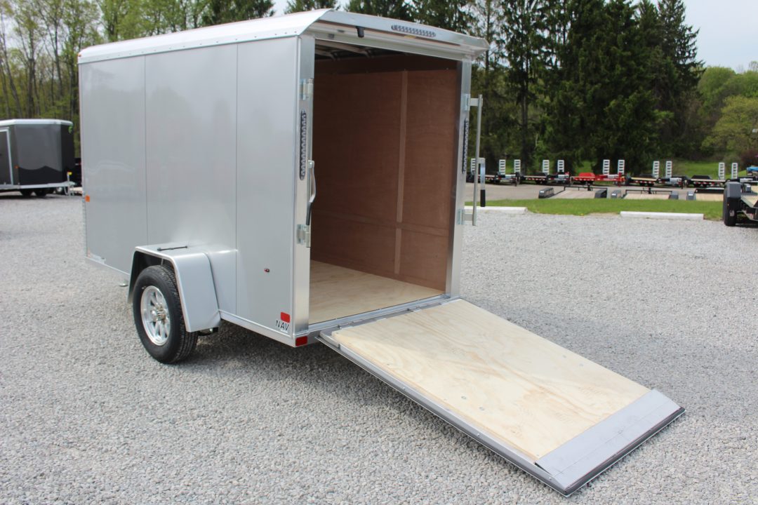 New 2026 NEO Trailers NAV 5' x 10' Aluminum Enclosed Cargo Trailer - Rear Ramp Door - 6' INTERIOR HEIGHT - 2500# GVWR