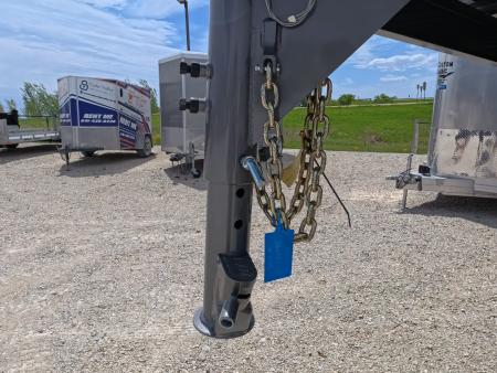 New 2027 S&S Manufacturing 6'8" x 6'6" x 24' Gooseneck Livestock with 7K Spring Axles, 14K GVWR, Extra Center Gate, Rubber Bumper and Spare Tire