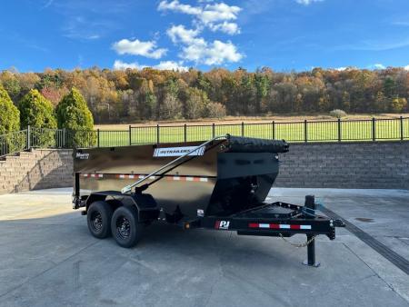 New PJ Trailers 14' Low-Pro Telescopic Dump (DT1) - 48" Sides - VOYAGER PACKAGE