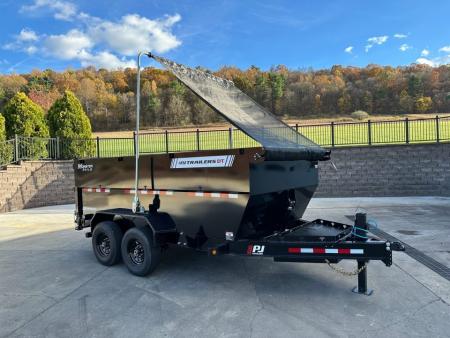 New PJ Trailers 14' Low-Pro Telescopic Dump (DT1) - 48" Sides - VOYAGER PACKAGE