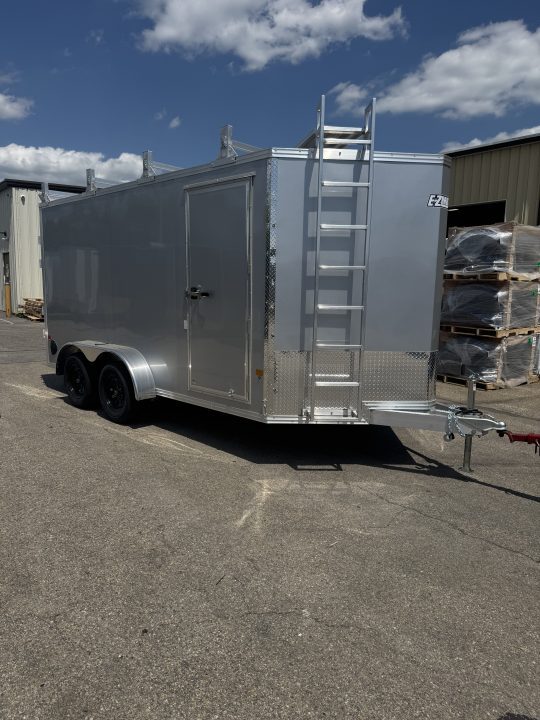 New 2026 E-Z Hauler EH7X14 Ultimate Contractor Enclosed Trailer Barn & Ramp Door