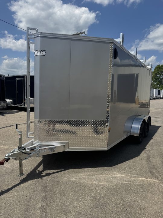 New 2026 E-Z Hauler EH7X14 Ultimate Contractor Enclosed Trailer Barn & Ramp Door
