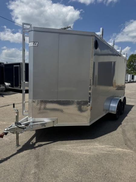 New 2026 E-Z Hauler EH7X14 Ultimate Contractor Enclosed Trailer Barn & Ramp Door