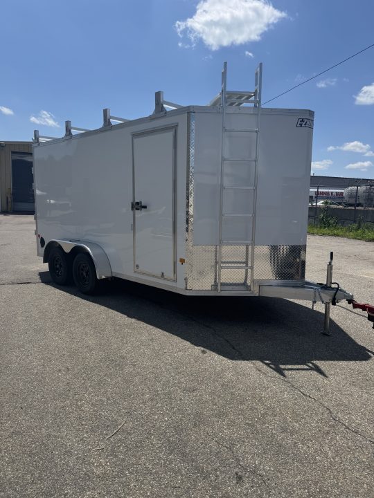 New 2026 E-Z Hauler EH7X14 Ultimate Contractor Enclosed Trailer Barn & Ramp Door