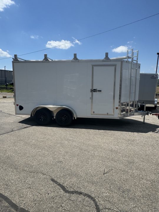New 2026 E-Z Hauler EH7X14 Ultimate Contractor Enclosed Trailer Barn & Ramp Door