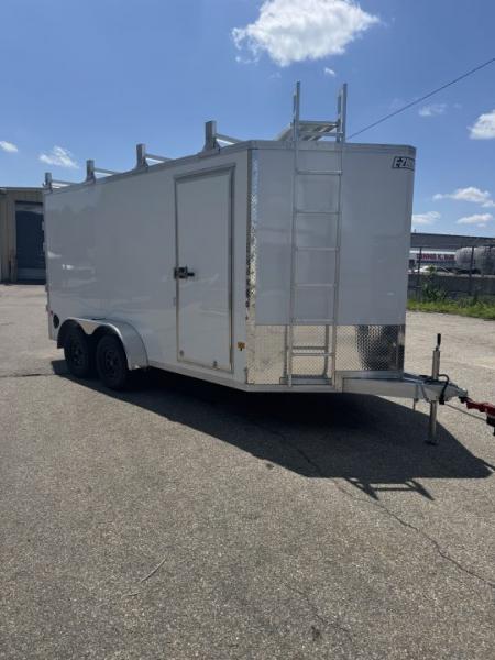 New 2026 E-Z Hauler EH7X14 Ultimate Contractor Enclosed Trailer Barn & Ramp Door