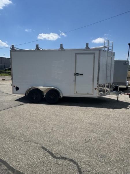 New 2026 E-Z Hauler EH7X14 Ultimate Contractor Enclosed Trailer Barn & Ramp Door