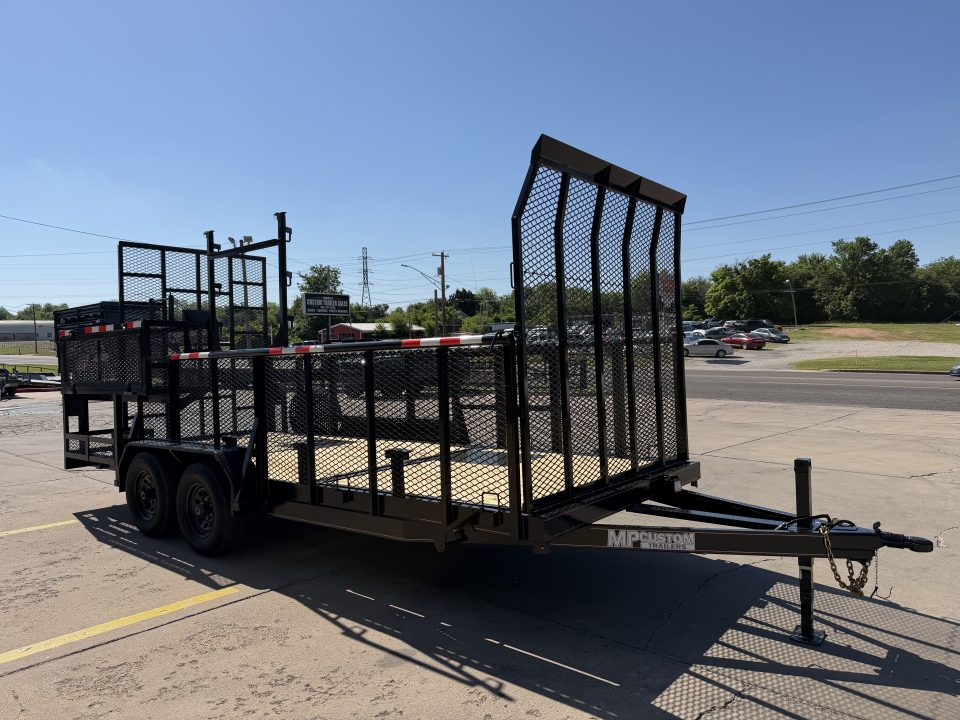 New #144267 2026 MP CUSTOMS 18 X 83 TANDEM AXLE PIPE TOP 10K LANDSCAPE TRAILER W/ 3' SIDES