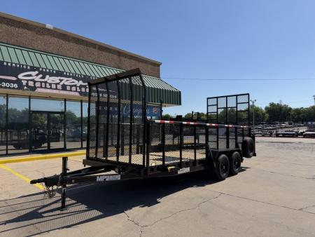 New #144267 2026 MP CUSTOMS 18 X 83 TANDEM AXLE PIPE TOP 10K LANDSCAPE TRAILER W/ 3' SIDES