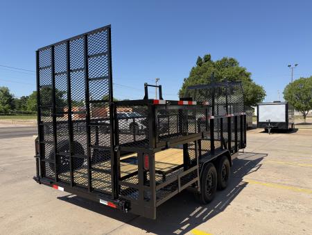 New #144267 2026 MP CUSTOMS 18 X 83 TANDEM AXLE PIPE TOP 10K LANDSCAPE TRAILER W/ 3' SIDES