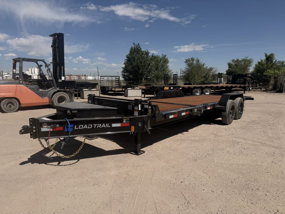 New 2026 Load Trail 7-HD22 Tilt Deck Equipment Hauler W/ Side Fork Holders 20K GVWR