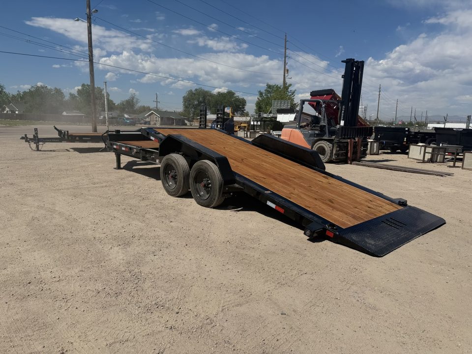 New 2026 Load Trail 7-HD22 Tilt Deck Equipment Hauler W/ Side Fork Holders 20K GVWR