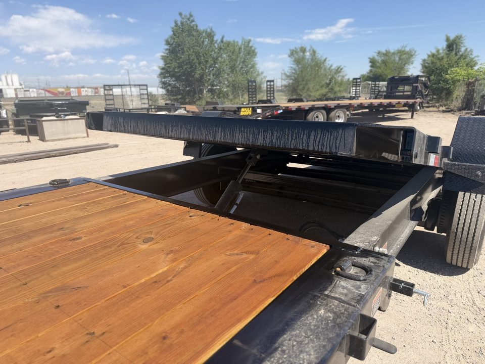 New 2026 Load Trail 7-HD22 Tilt Deck Equipment Hauler W/ Side Fork Holders 20K GVWR