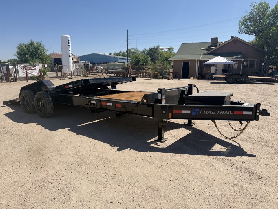 New 2026 Load Trail 7-HD22 Tilt Deck Equipment Hauler W/ Side Fork Holders 20K GVWR