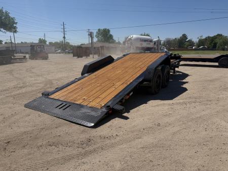 New 2026 Load Trail 7-HD22 Tilt Deck Equipment Hauler W/ Side Fork Holders 20K GVWR