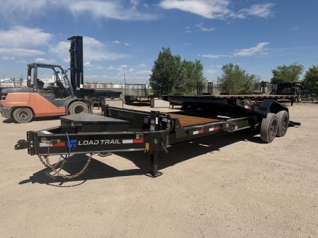 New 2026 Load Trail 7-HD22 Tilt Deck Equipment Hauler W/ Side Fork Holders 20K GVWR
