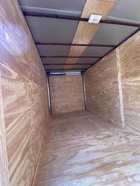 New 2026 Family Trailer 7x16 Tandem Axles Cargo / Enclosed Trailer-Screwless Exterior-Blackout Pkg-Rear Spoiler-HD Axles