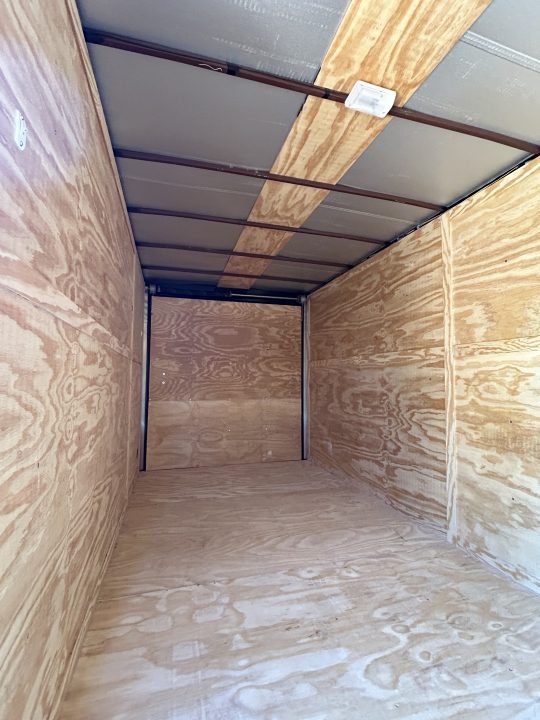 New 2026 Family Trailer 7x16 Tandem Axles Cargo / Enclosed Trailer-Screwless Exterior-Blackout Pkg-Rear Spoiler-HD Axles