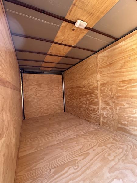 New 2026 Family Trailer 7x16 Tandem Axles Cargo / Enclosed Trailer-Screwless Exterior-Blackout Pkg.-Rear Spoiler-HDAxles
