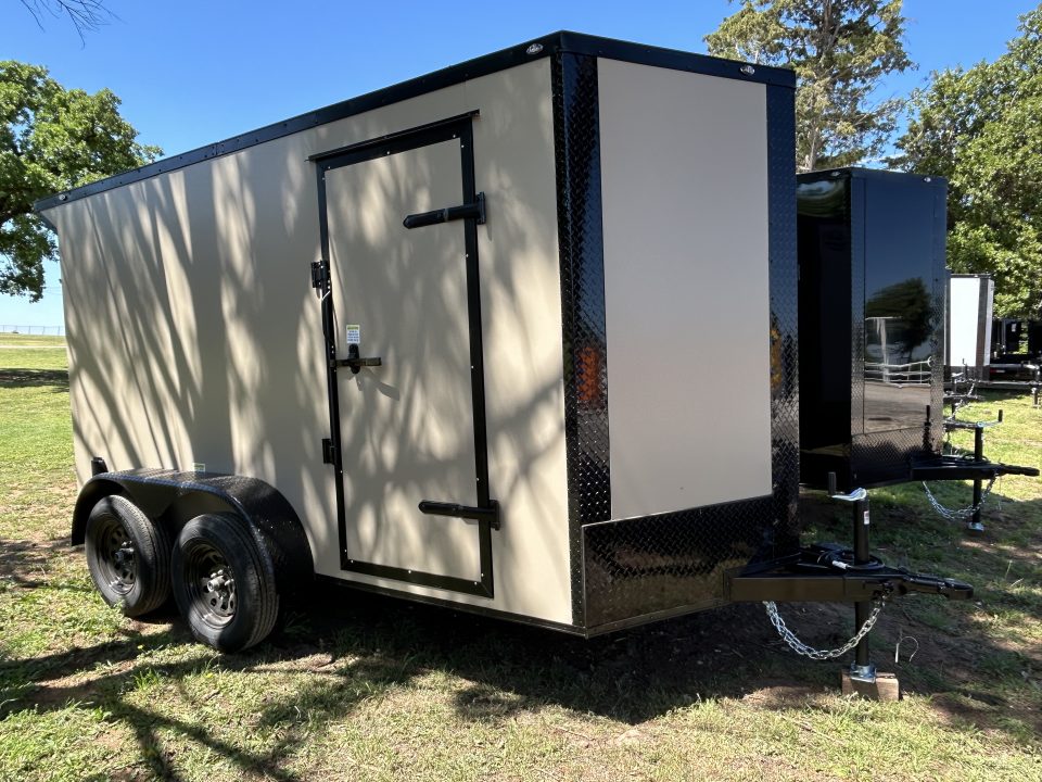 New 2026 Family Trailer 6x12 Tandem Axles Cargo / Enclosed Trailer-Screwless Exterior-Blackout Pkg.-Rear Spoiler-HD Axles