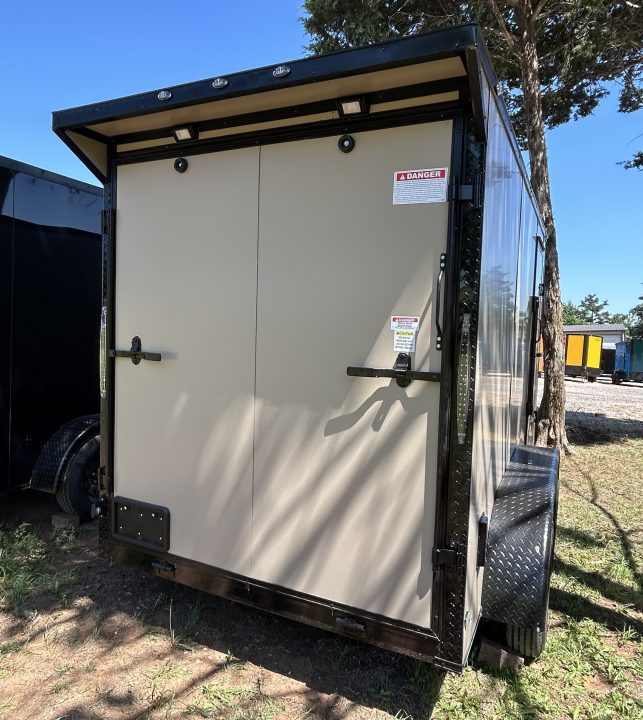 New 2026 Family Trailer 6x12 Tandem Axles Cargo / Enclosed Trailer-Screwless Exterior-Blackout Pkg.-Rear Spoiler-HD Axles