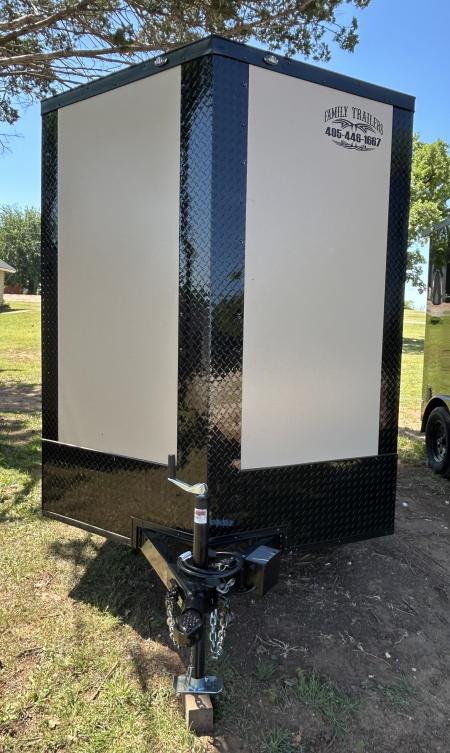New 2026 Family Trailer 6x12 Tandem Axles Cargo / Enclosed Trailer-Screwless Exterior-Blackout Pkg.-Rear Spoiler-HD Axles
