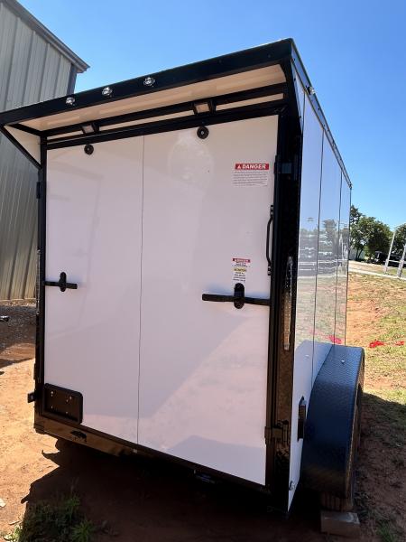 New 2025 Family Trailer 6x10 Tandem Axles Cargo / Enclosed Trailer-Screwless Exterior-Blackout Pkg-Rear Spoiler