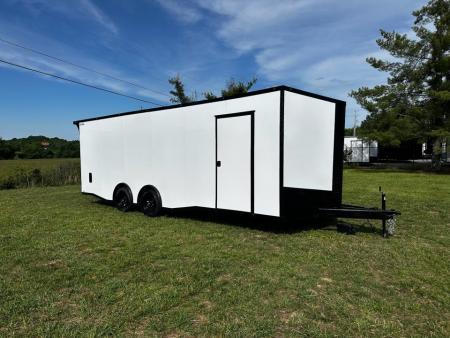 New 2026 Luxe 8.5x24 Car Hauler-5200LB Torsion Axle--Blackout-Enclosed Car Hauler