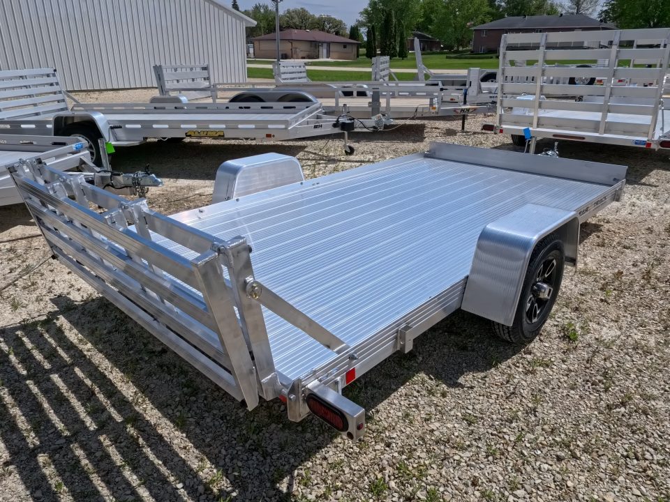 New 2026 Bear Track BTU 76 X 144S Aluminum Utility Trailer with Bi-Fold Gate and 2200 lb. GVWR